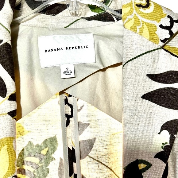 Vintage BR Linen Blazer NWOT Coat Jacket Summer Gold Stunning - Picture 2 of 7